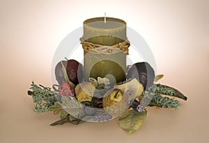 Candle with Fruit Base