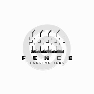 Fence logo vector illustration design , simple fence , garden fence logo