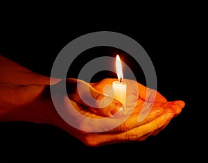 Candle in a hand