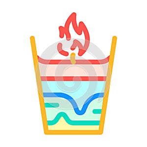 candle handiwork color icon vector illustration