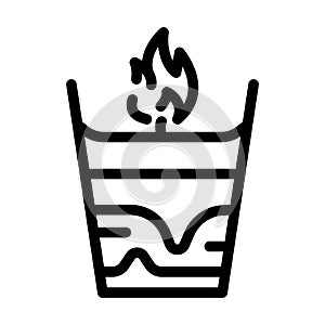 candle handiwork line icon vector illustration