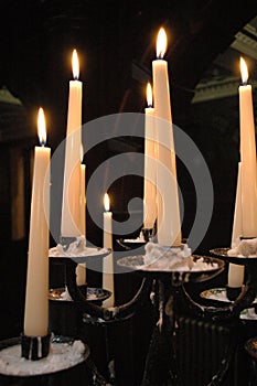 Candle holder at crewe hall in cheshire, england, united kingdom photo