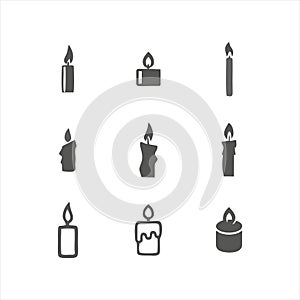 Candle icon isolated on white background from sauna collection. candle icon trendy and modern candle symbol for logo,