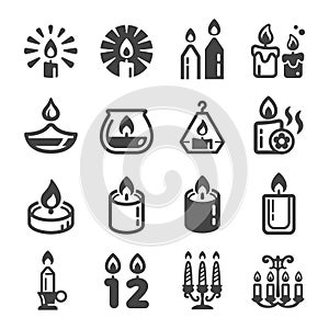 Candle icon set