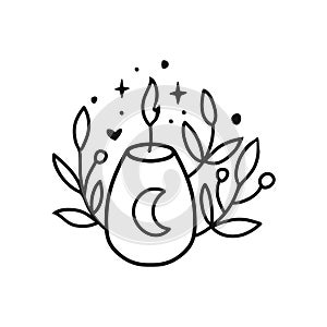 Candle icon. Vector illustration