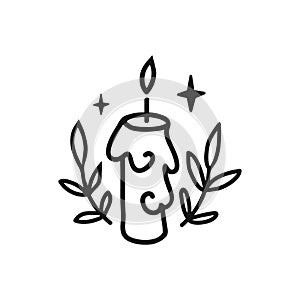 Candle icon. Vector illustration