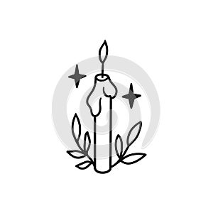 Candle icon. Vector illustration