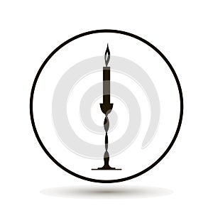 Candle icon. Vector illustration