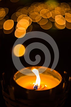 candle light with bokeh, hope concept