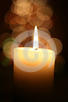 Candle light at Christmas