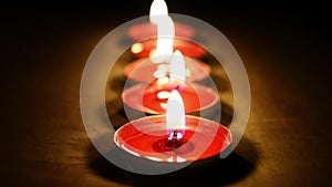 Candle light in dark background