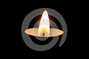 candle light isolated on black background