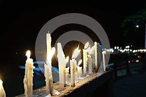 Candle light up on Beach road in Pattaya