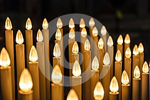 Candle lights burning in St. Peter\'s Basilica, Vatican, Rome