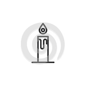 Candle line icon
