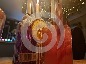 Candle lit  cocktails