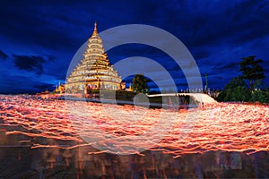 Candle lit at Huay Pla Kung temple.