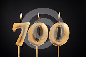 Candle number 700 - Number of followers or likes