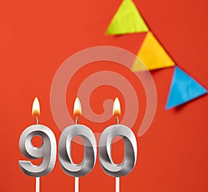 Candle number 900 - Number of followers or likes