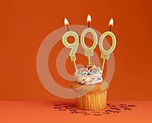 Candle number 900 - Number of followers or likes