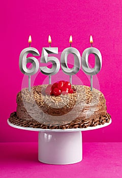 Candle number 6500 - Number of followers or likes