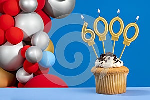 Candle number 6000 - Number of followers or likes