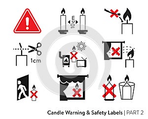 Candle Safety Stickers