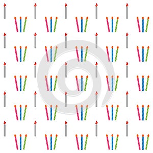 Candle seamless pattern background.Colorful wallpaper vector illustration and good for printing