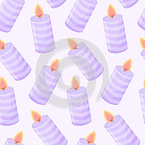 Candle seamless pattern