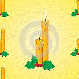Candle seamless pattern