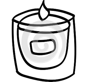 Candle Single hand drawn elements