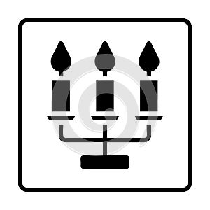 Candle solid Icon. Social media sign icons. Vector illustration isolated for graphic and web design