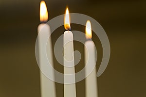 Aromatherapy lighted candles in a meditation room