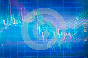 Candle stick graph chart of stock market