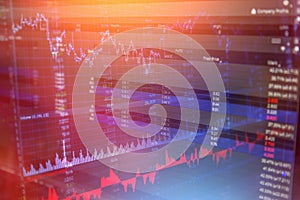 Candle stick graph chart of stock market