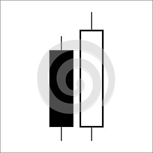 Candle stick graph trading chart to analyze the trade in the for