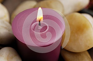 Candle with Stones