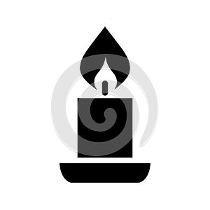 Candle vector silhouette icon