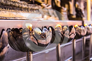 Candle in Wat Phar That Doi Suthep, Thai temple in Chiangmai Thailand