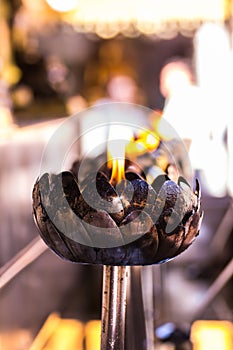 Candle in Wat Phar That Doi Suthepb, Thai temple in Chiangmai Thailand