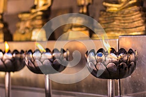 Candle in Wat Phar That Doi Suthepb, Thai temple in Chiangmai Thailand