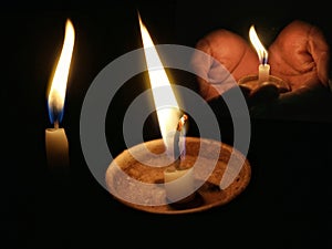 Candlelight in the dark