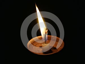 Candlelight in the dark