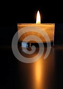 Candlelight and reflexion photo