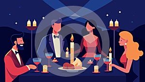 A candlelit dinner at a fundraising event with all proceeds going towards providing ketamine treatment for those who photo