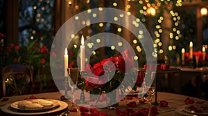 Candlelit dinners and intimate moments create a romantic ambiance perfect for declarations of love and commitment photo