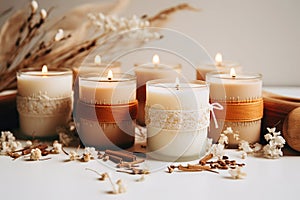 Candlelit romance: aromatherapy spa concept