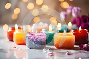 Candlelit tranquility: aromatherapy spa concept