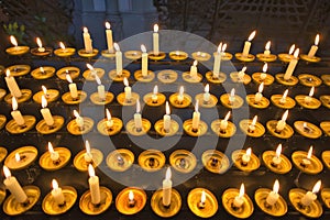 Candles at altar of the Minster, Konstanz, Baden-Wurttemberg