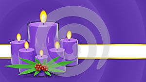 candles background 3d rendering